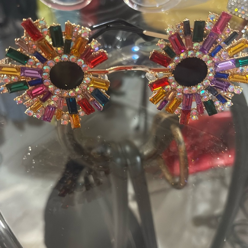 Colorful Rhinestone Sunglasses